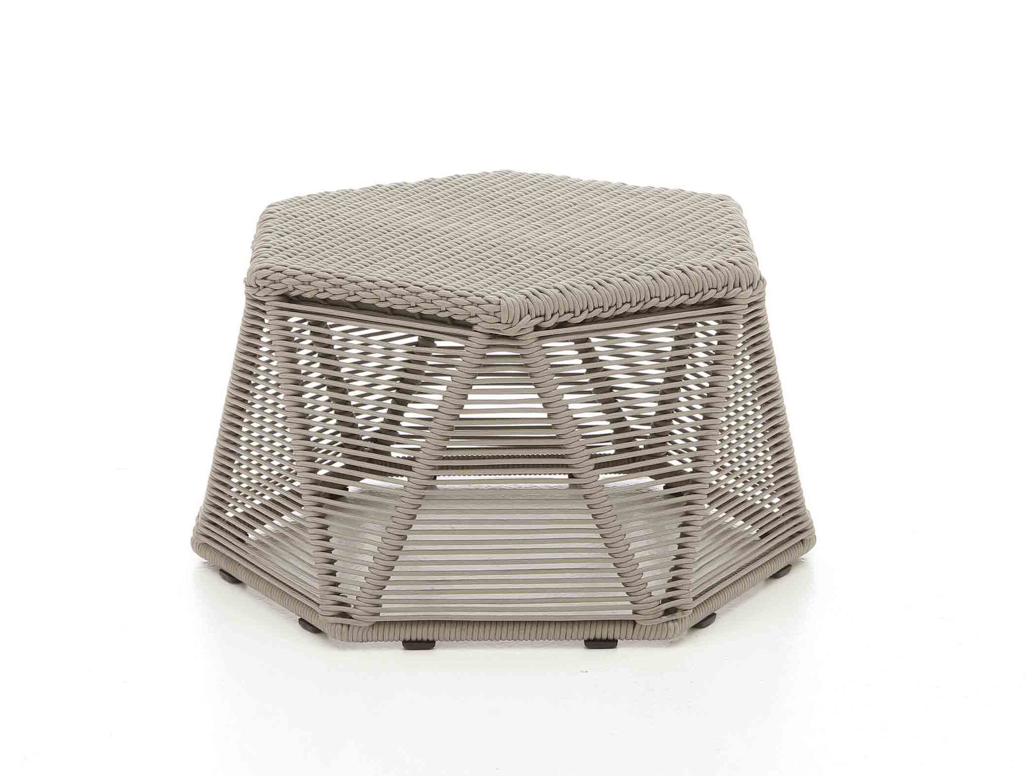 Плетеный алюминиевый садовый пуф Nodo Italia DIAMOND LOW ARCH-00071992