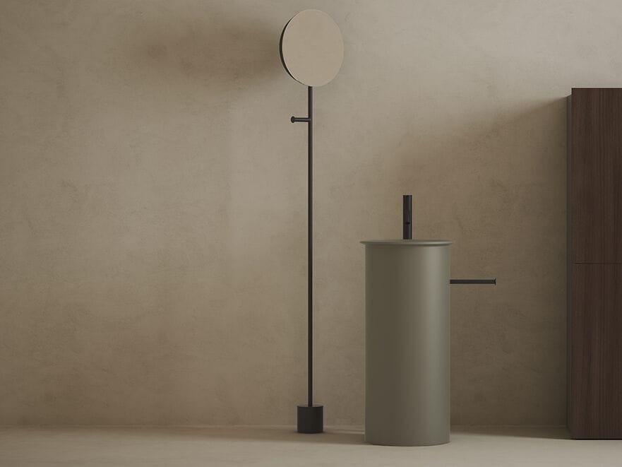 Круглое напольное зеркало для ванной комнаты Inbani Edge ARCH-00018450