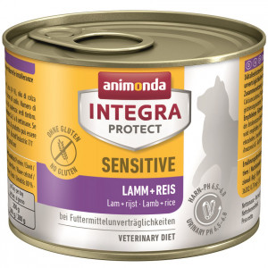 ПР0047961 Корм для кошек Integra Sensitive c ягненком и рисом при пищевой аллергии, конс. 200г Animonda