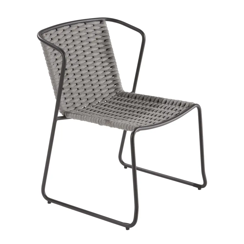 Стул Naterial Livia 63.5x80.5x58 см алюминий/текстиль цвет темно-серый STLM-2009281 - Вид №3