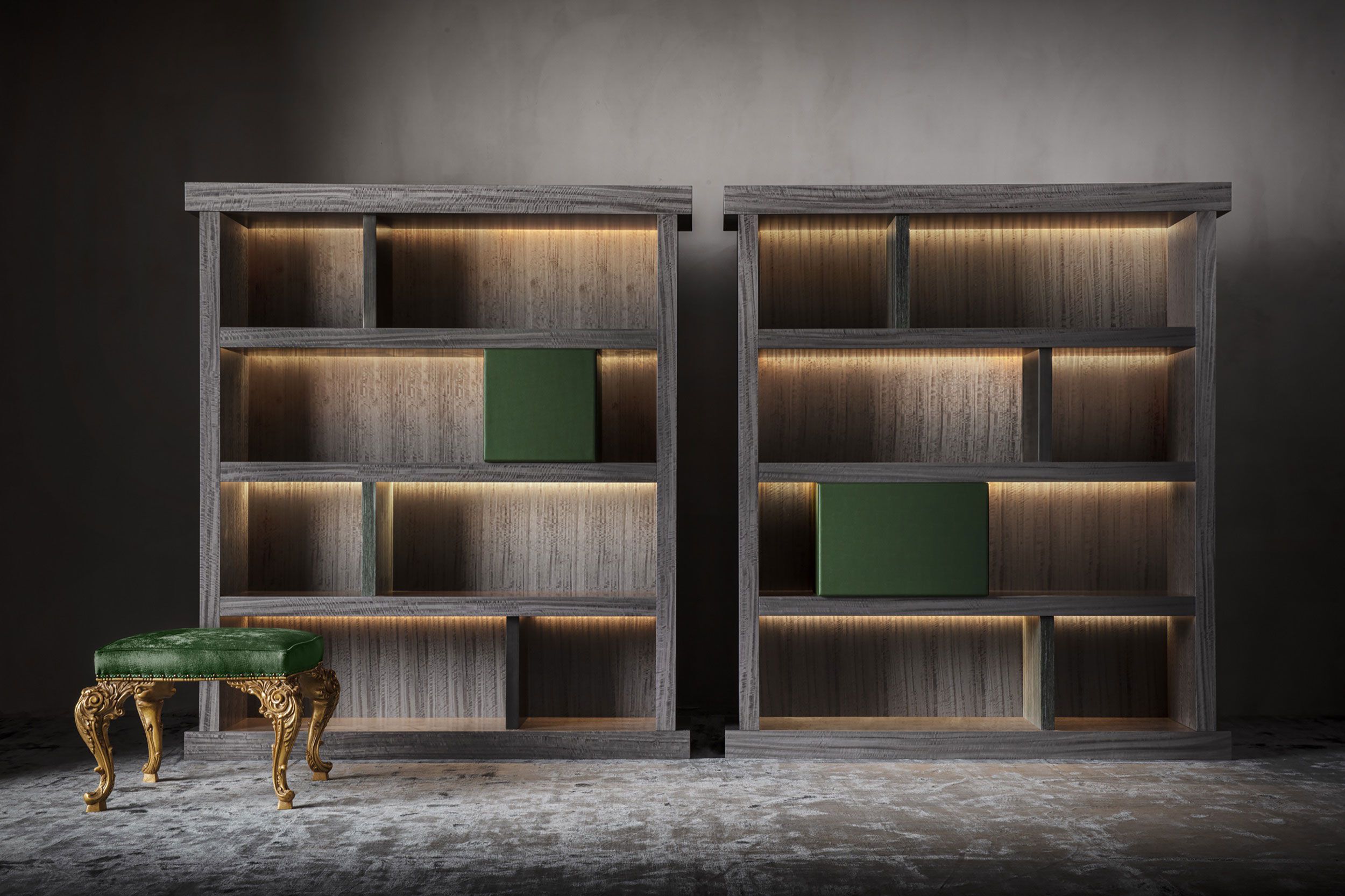 Отдельно стоящий книжный шкаф из эвкалипта OAK Metronome ARCH-00097254 - Вид №1