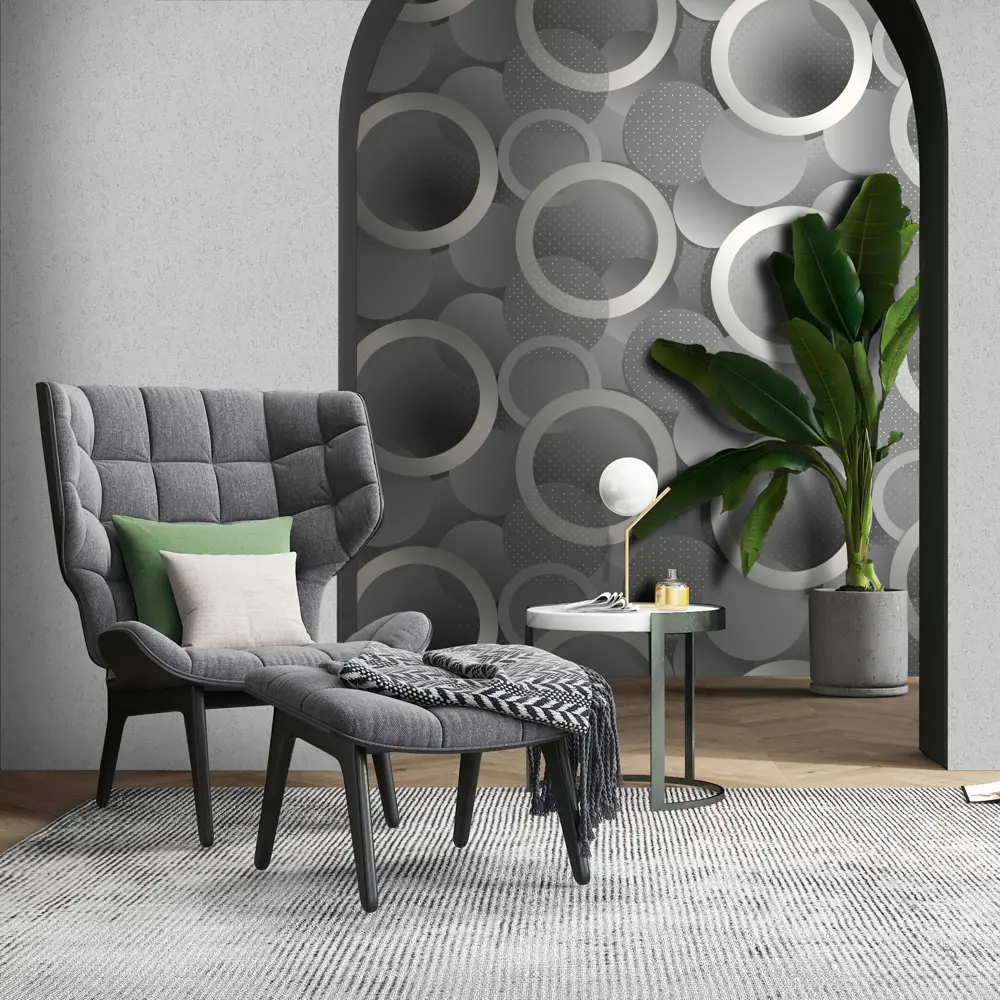 89384282 Обои флизелиновые Erismann Orbita серые 1.06 м ЭР60801-03 STLM-1360378 - Вид №4