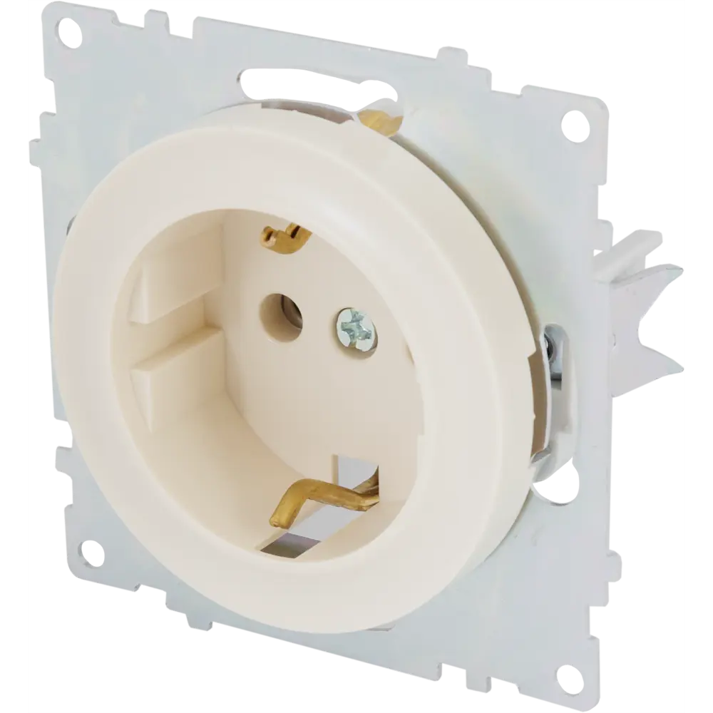 82126982 Розетка встраиваемая Onekey Florence с заземлением, цвет бежевый STLM-0019867 ONEKEYELECTRO - Вид №2
