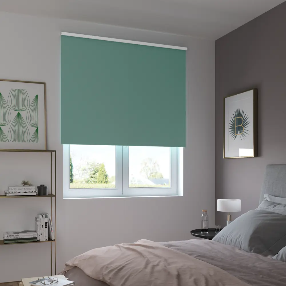 Штора рулонная блэкаут Inspire Santos 160x175 см бирюзовая Celadon 2 STLM-2011452 - Вид №8