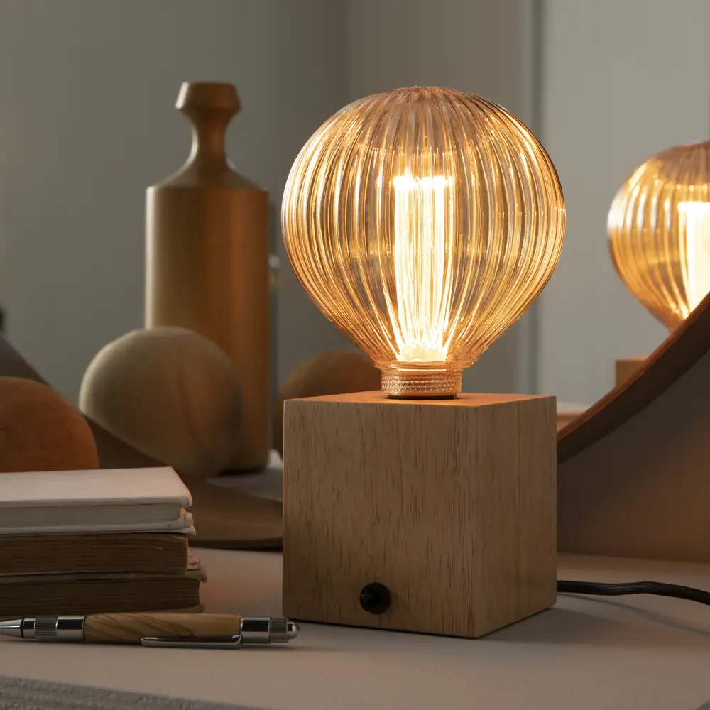 INSPIRE Bokken — деревянная настольная лампа-куб с цоколем Е27 83618145 STLM-0042885 - Вид №7