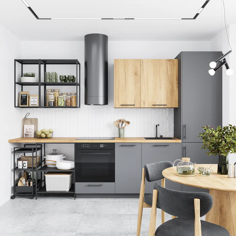 Напольный шкаф KONSENSA для кухни 50x79x30 см черный металл 89422303 STLM-1564504 - Вид №2