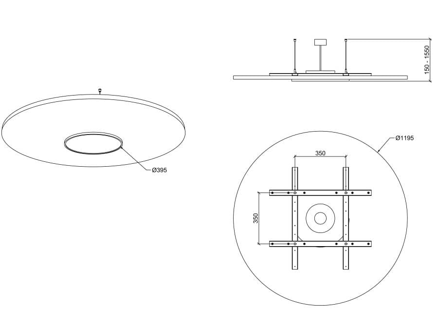 Рециркулированный пластичный акустический подвесной светильник IMPACT ACOUSTIC® CIRC ARCH-00069779 - Вид №5
