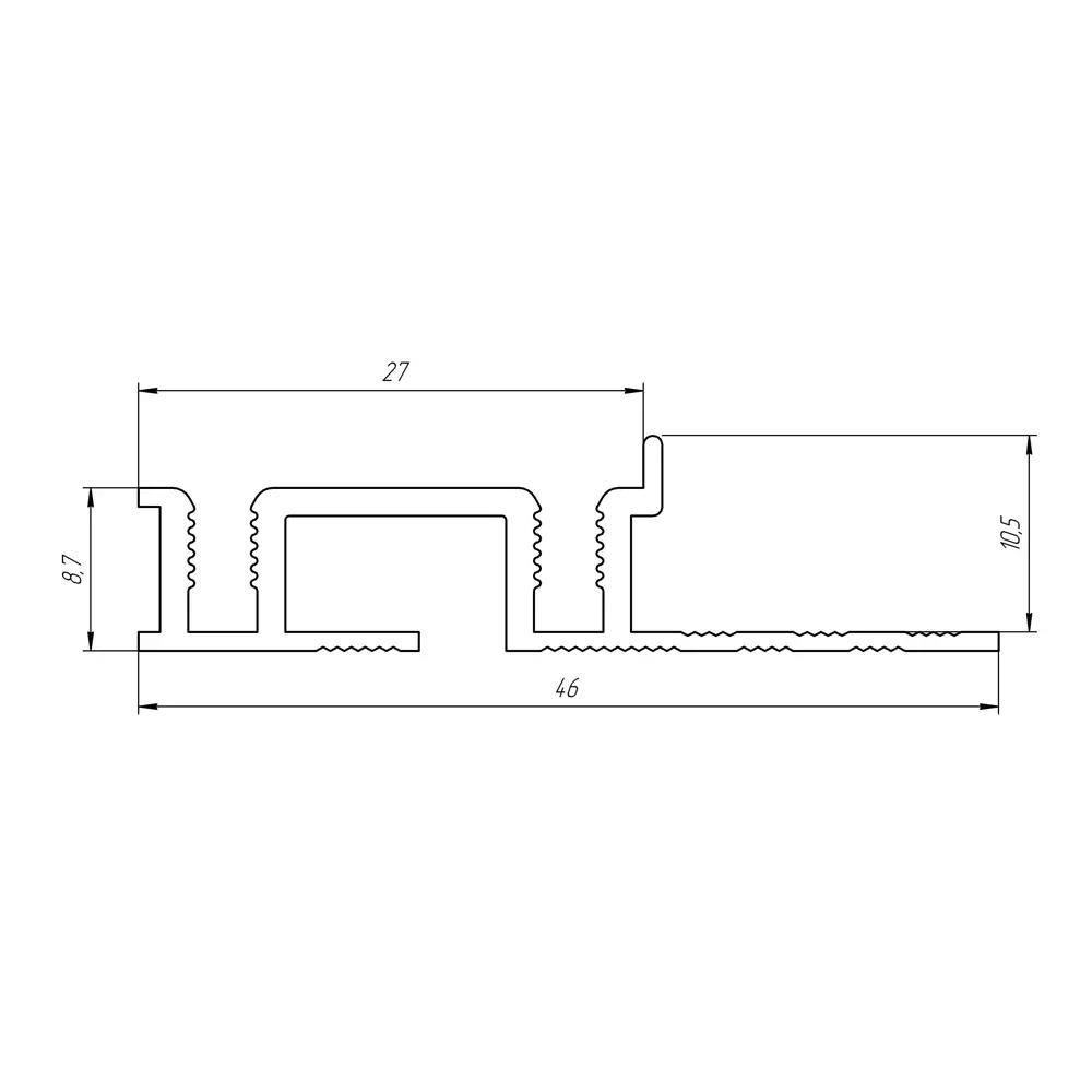 ALPROFI Наружный профиль для ступеней 250 см - элегантная защита и отделка 18186536 STLM-0009912 - Вид №2