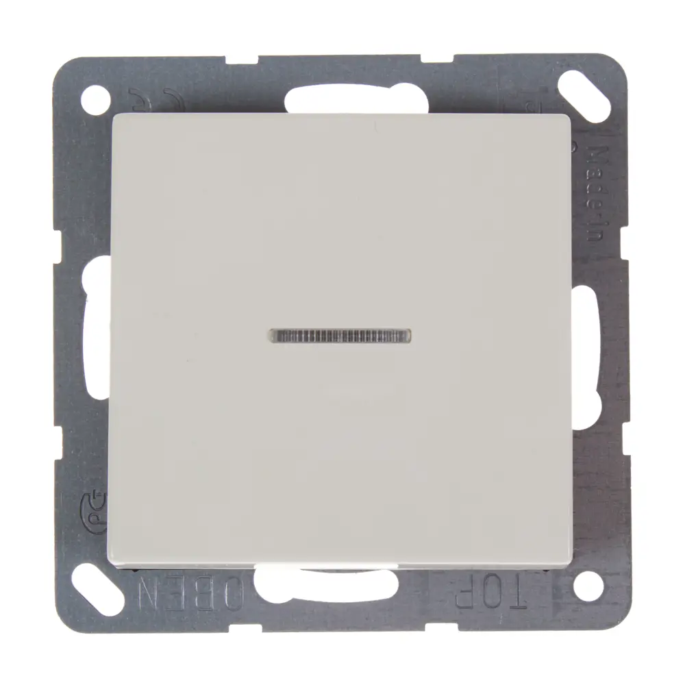 Выключатель Jung EcoProfi 1 клавиша с подсветкой цвет бежевый STLM-2199353