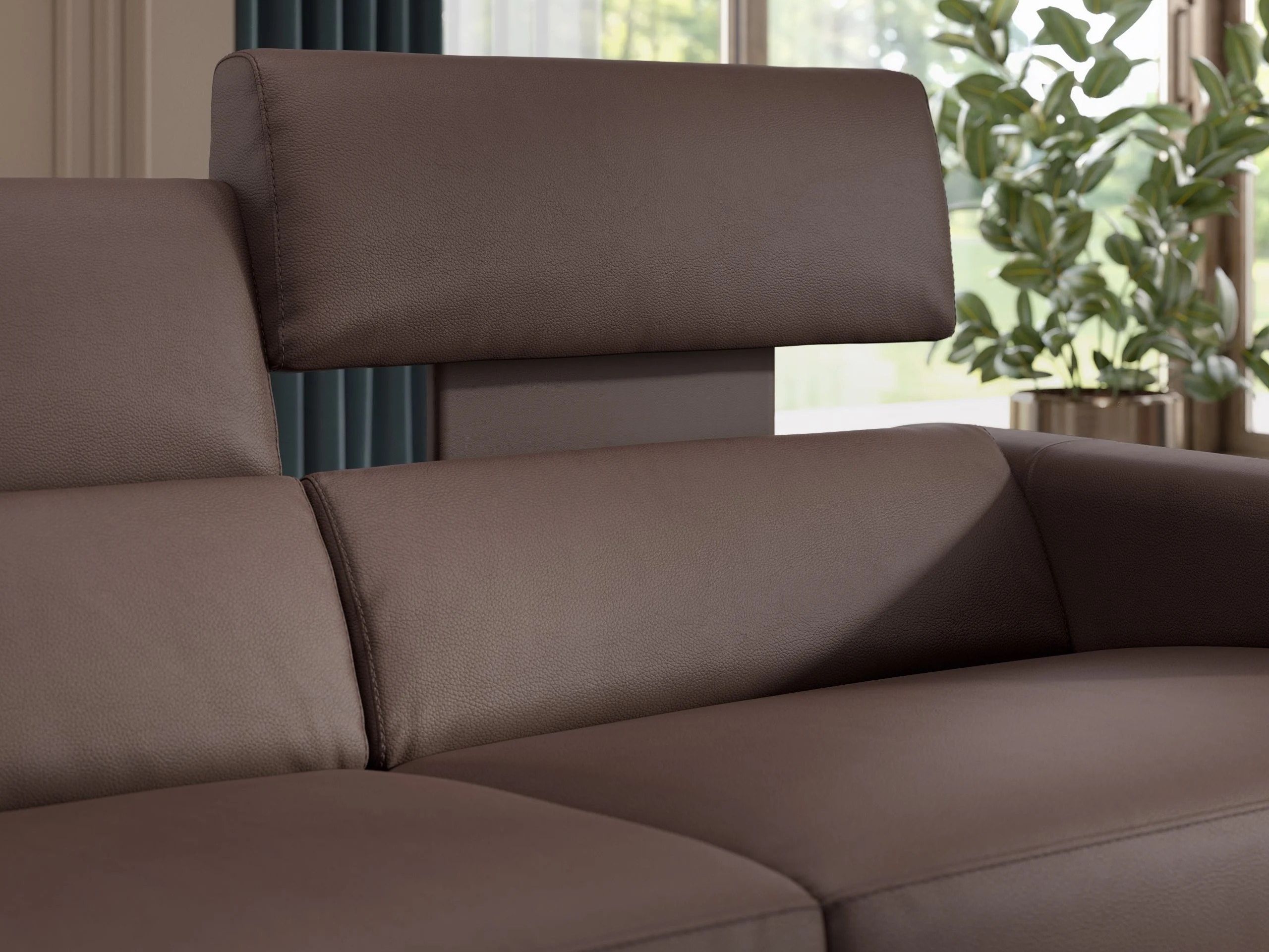 Кожаный диван с полуостровом Sofanella MILO ARCH-00073920 - Вид №1