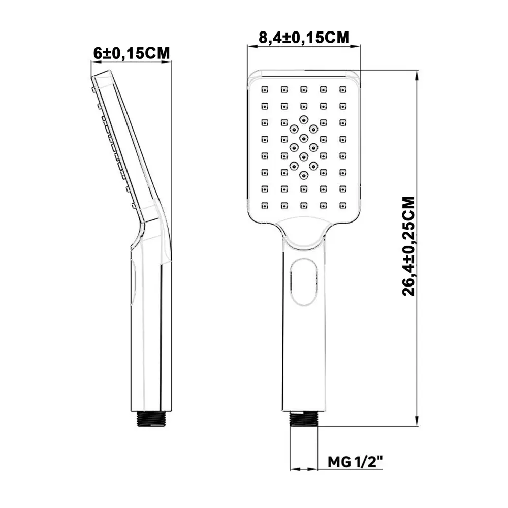 Лейка для душа KONSENSA Теано 3 режима цвет хром STLM-2084249 - Вид №4