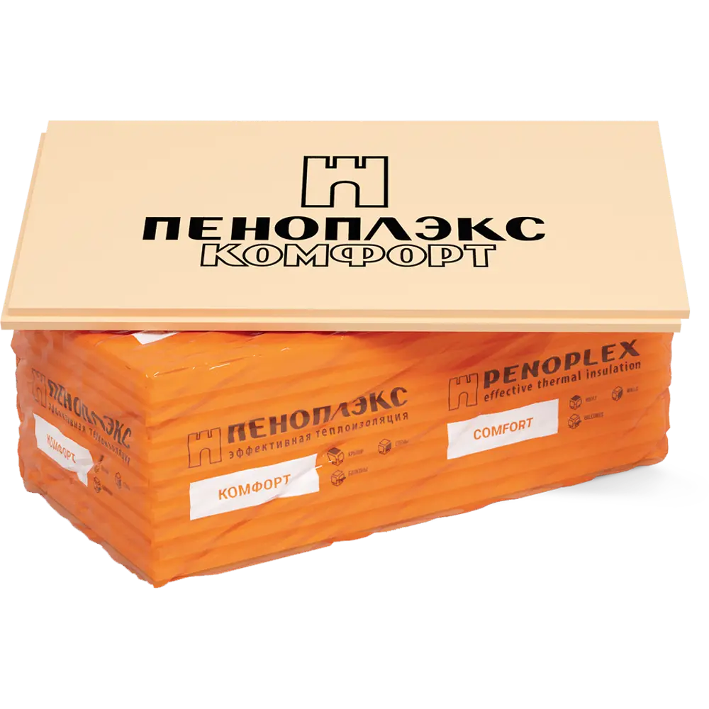 Пеноплэкс Комфорт — экструдированный пенополистирол для эффективной теплоизоляции 50 мм 82255684 STLM-0023262 - Вид №1