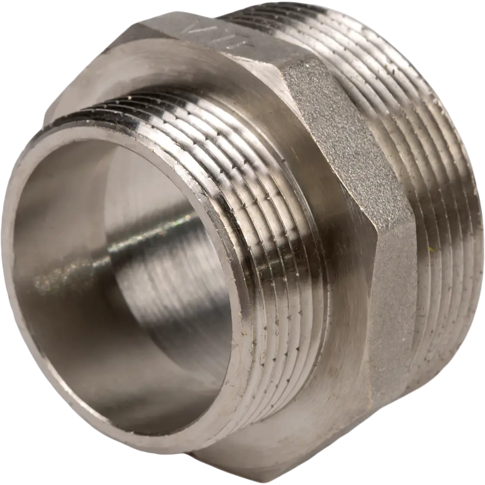 Ниппель переходной Valtec наружная-наружная резьба 1 1/2"х2" никелированная латунь VTr.580.N.0908 STLM-2205623