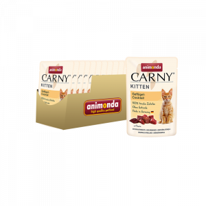 ПР0050431*12 Корм для котят Carny Kitten коктейль из мяса домашней птицы пауч 85г (упаковка - 12 шт) Animonda