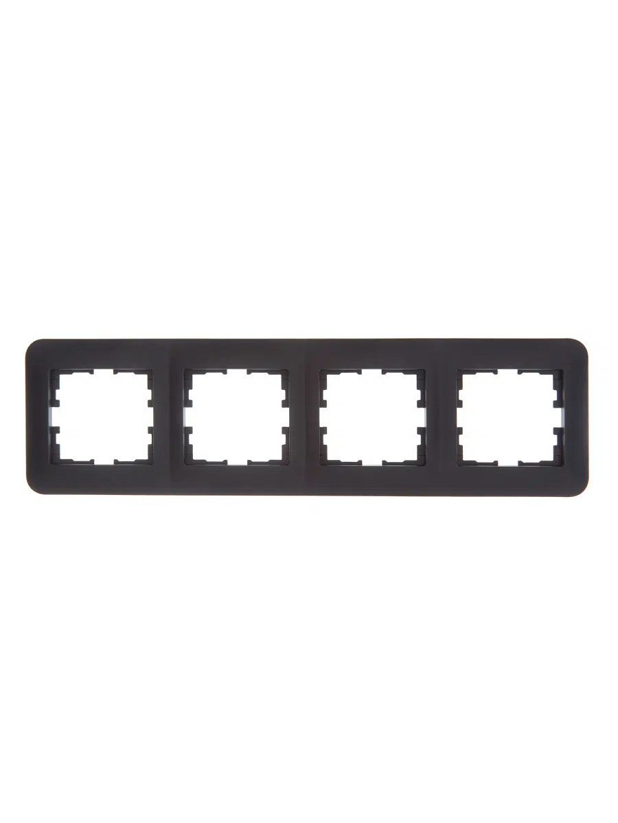 ASTI Рамка 4-ая горизонтальная б/вст чёрный бархат LEZARD 7081-4200-149