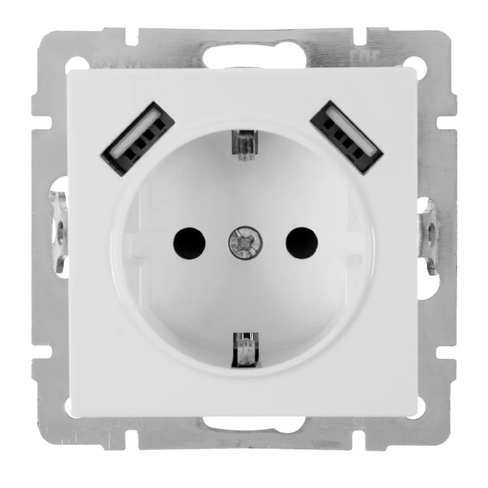 WERKEL Встраиваемая розетка с USB-портами и защитными шторками 17979121 Встраиваемые механизмы STLM-0009145