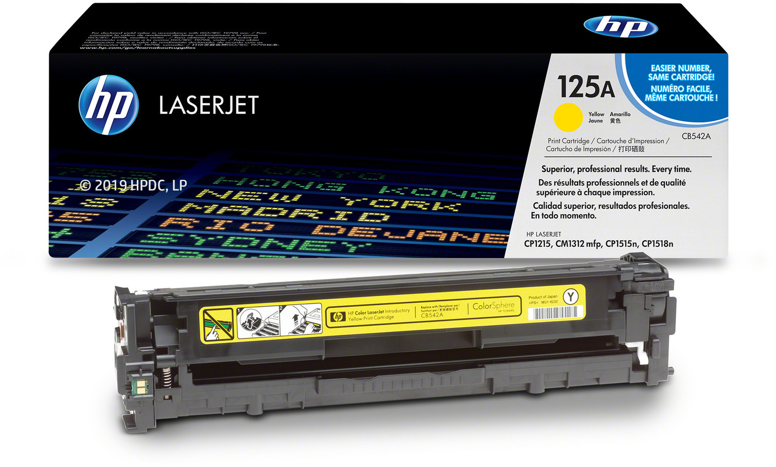CB542A color laserjet yellow print cartridge HP Santreyd  - Вид №3