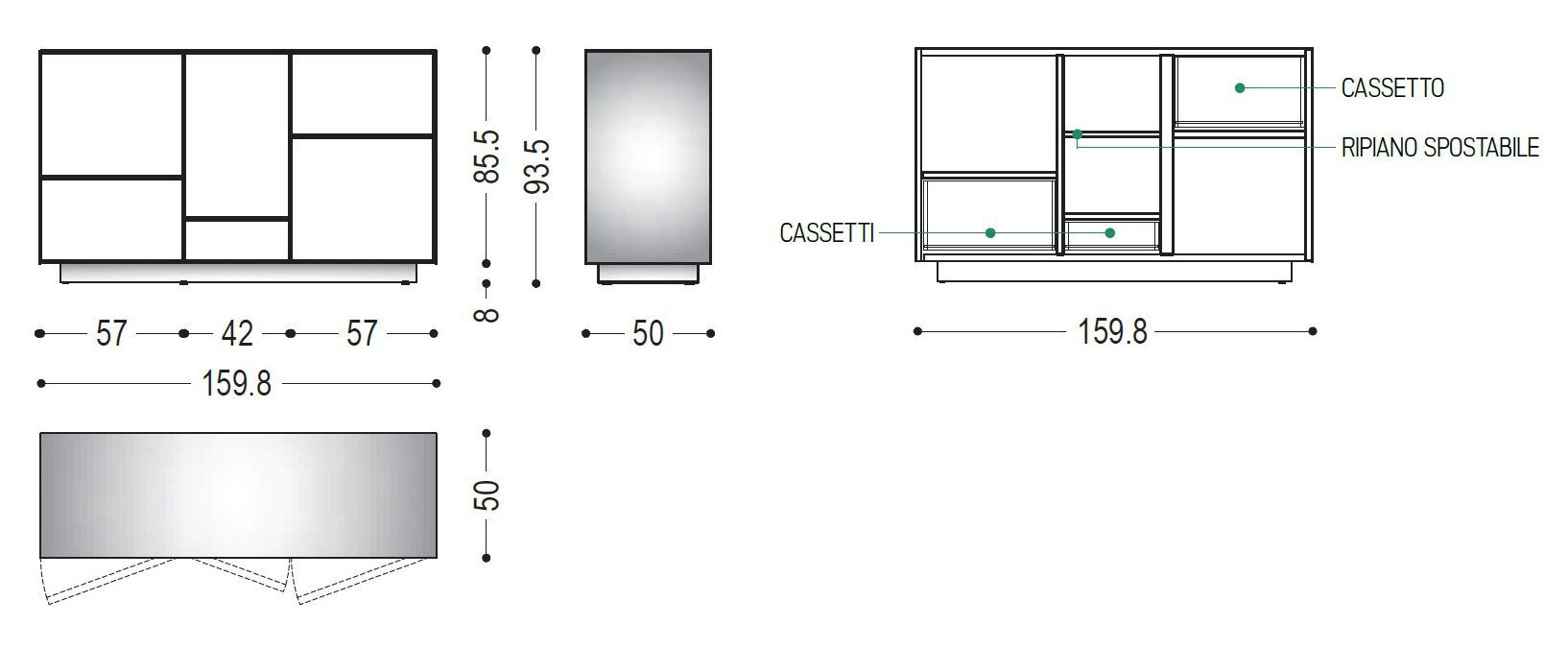 Шкаф из массива дерева и планки с железной рамой Riva 1920 Rialto ARCH-00110944 - Вид №2