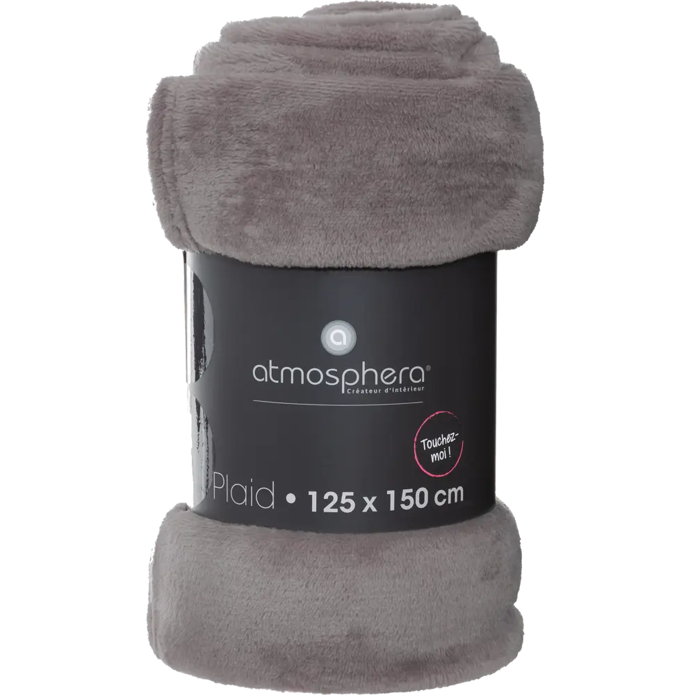 Плед 125х150 см фланель цвет серый Atmosphera Scandi STLM-2130143