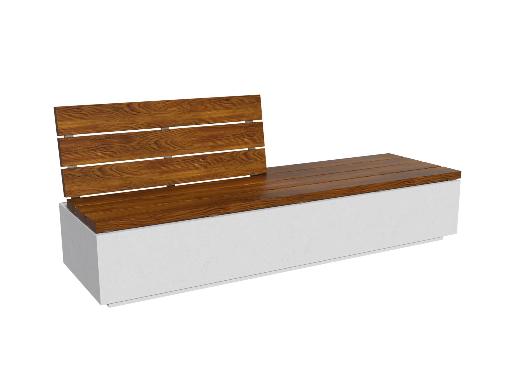 Бетонная и деревянная скамья со спинкой amop комфорт ARCH-00013363