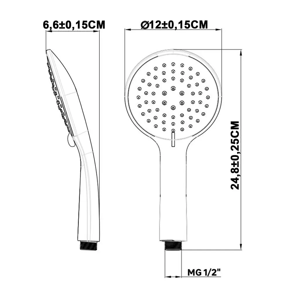 Лейка для душа KONSENSA Нарни 804351PC 3 режима цвет черный матовый STLM-2128838 - Вид №4
