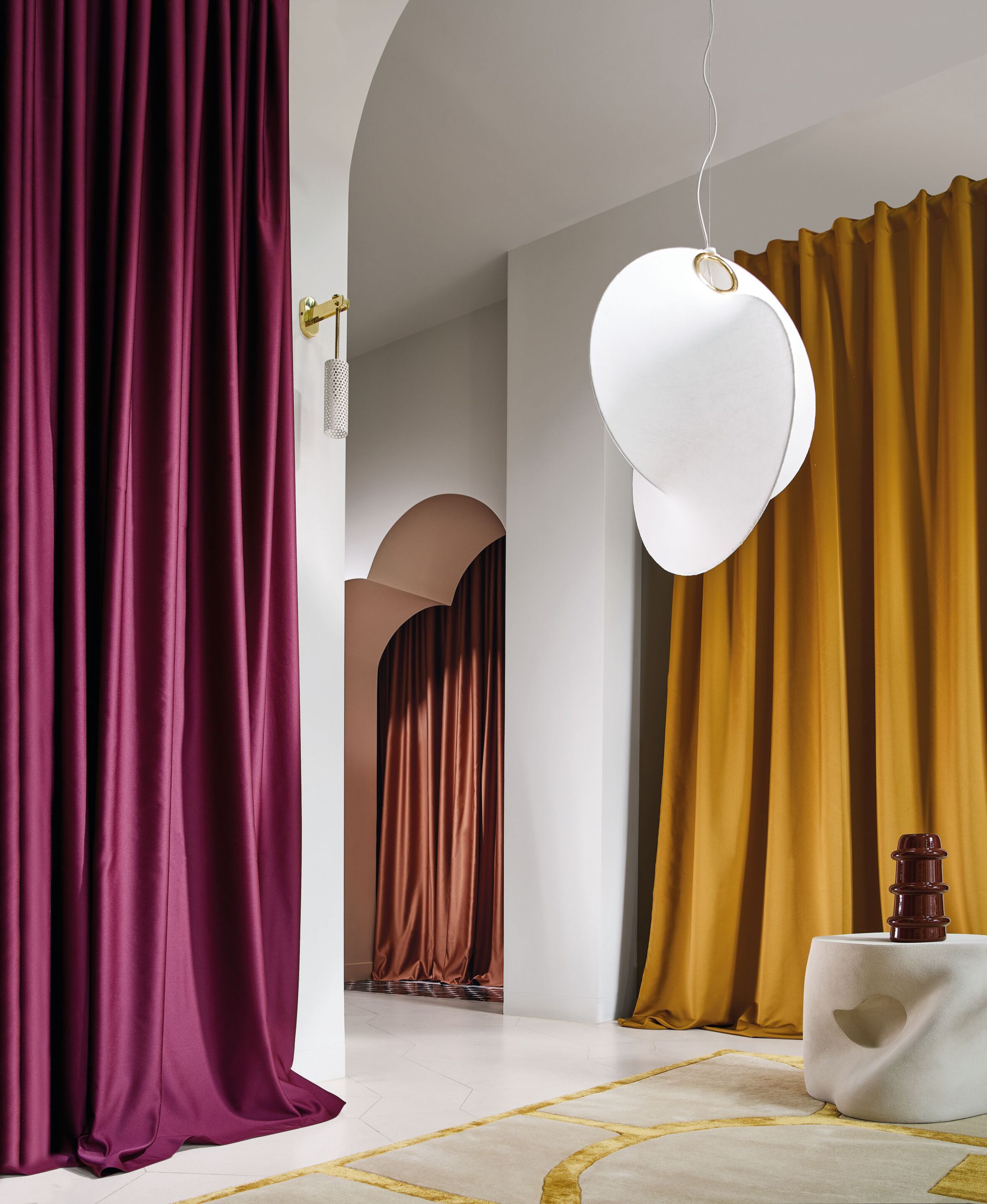 Рециркулированный полиэфир сплошной цвет ткани для штор Casamance BROOKS ARCH-00047076 - Вид №3