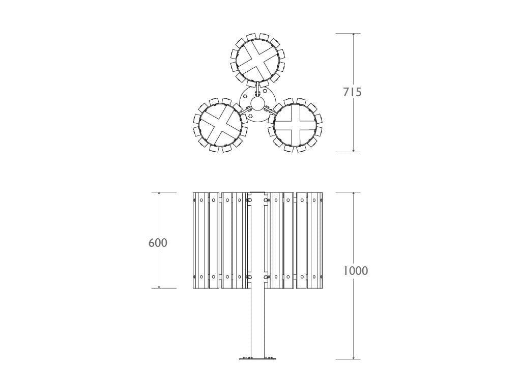 Стойки для мусора Strongplast для наружного использования EUROCOMITALIA современная мебель ARCH-00033266 - Вид №2