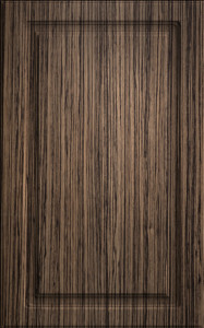 Фасады для кухни Классика Фрезеровка «Прямоугольник+» Зебрано темное №119