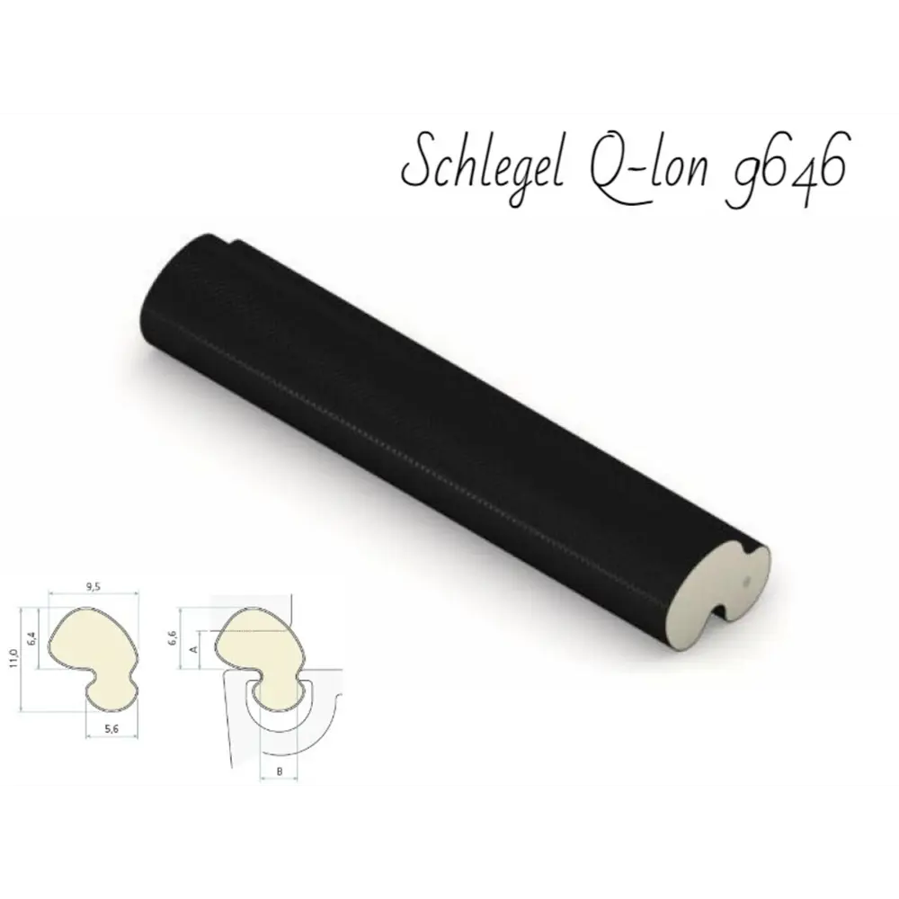 90804636 Уплотнитель Schlegel Q-lon 9646 3х10мм 20м черный 90804636 Уплотнитель Schlegel Q-lon 9646 3х10мм 20м черный