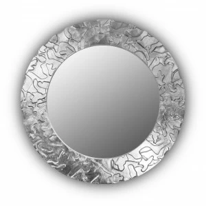 Круглое зеркало настенное серебро FASHION CAMOUFLAGE IN SHAPE FASHION 00-3860133 Серебро