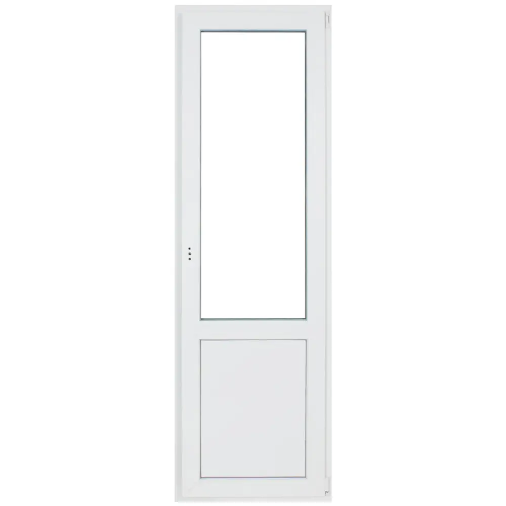 Балконная дверь ПВХ Deceuninck одностворчатое 2100x700 мм (ВxШ) поворотное однокамерный стеклопакет белый/белый STLM-2007594