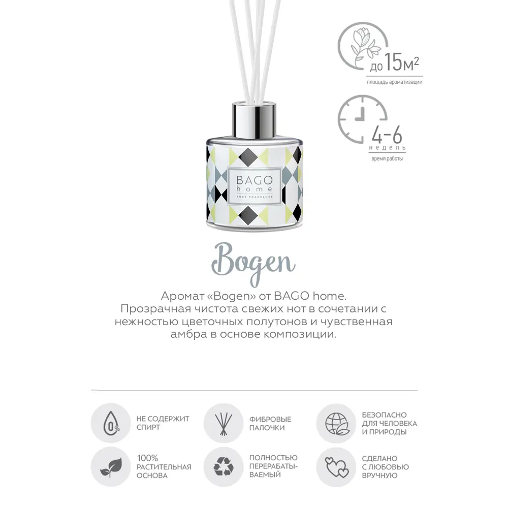 Ароматический диффузор Bago Home Bogen 45 мл STLM-2073366 - Вид №2