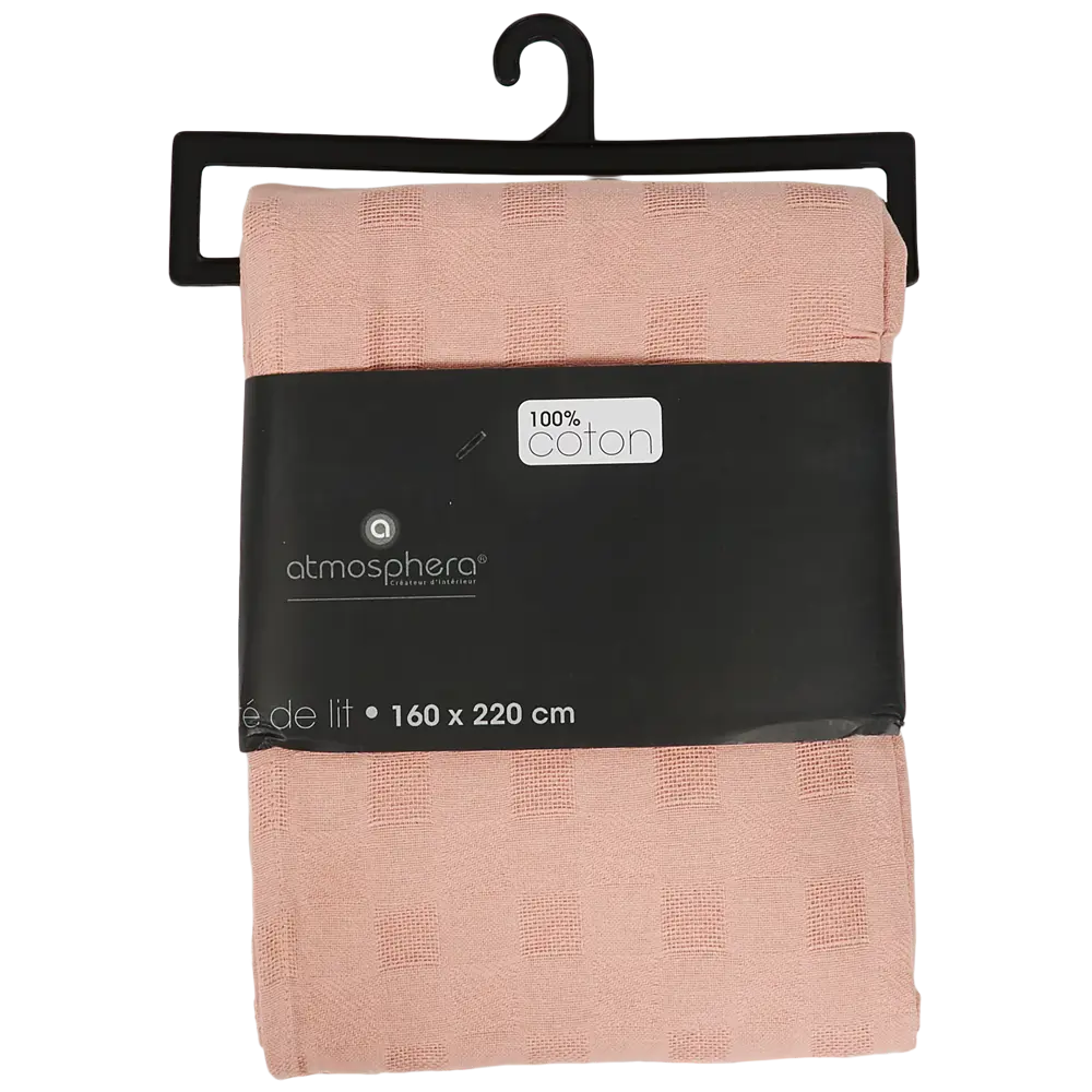 Покрывало 160x220 см хлопок цвет розовый Atmosphera STLM-2006622 - Вид №2