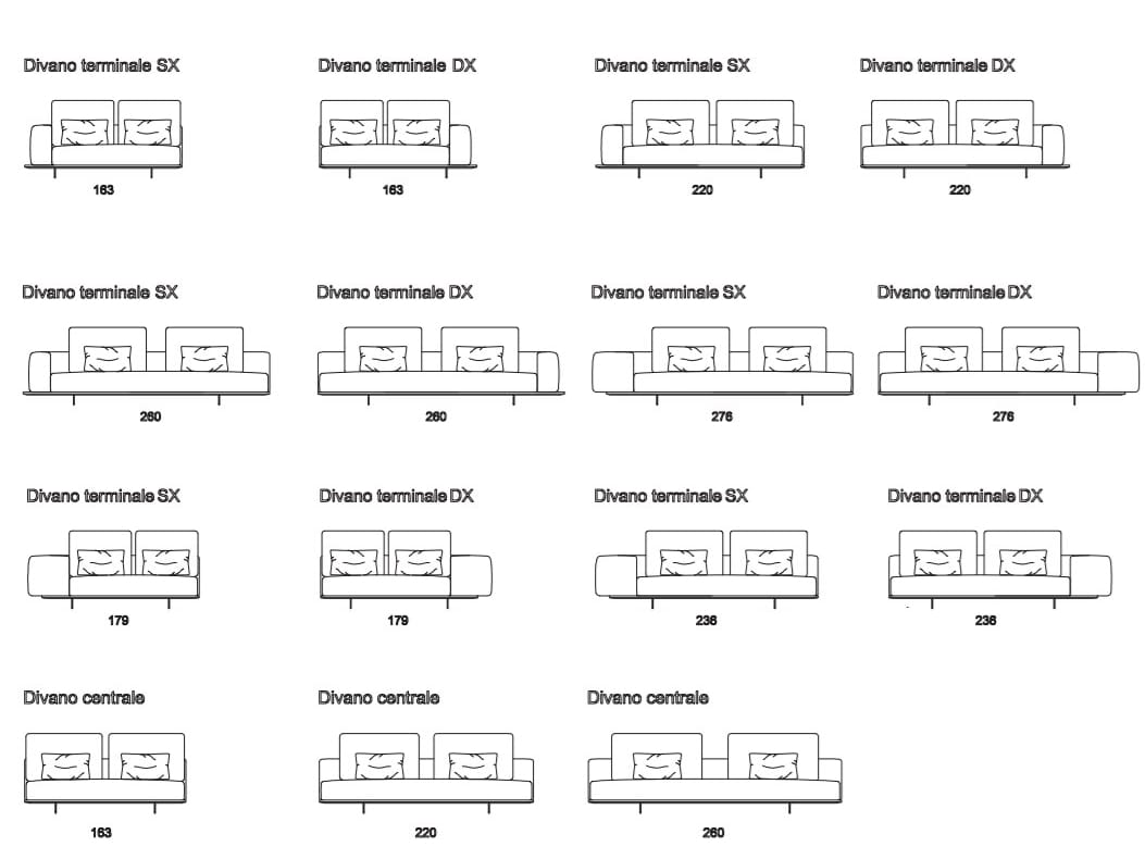 Тканевый диван с полуостровом Former In Italia ARCH-00106171 - Вид №5