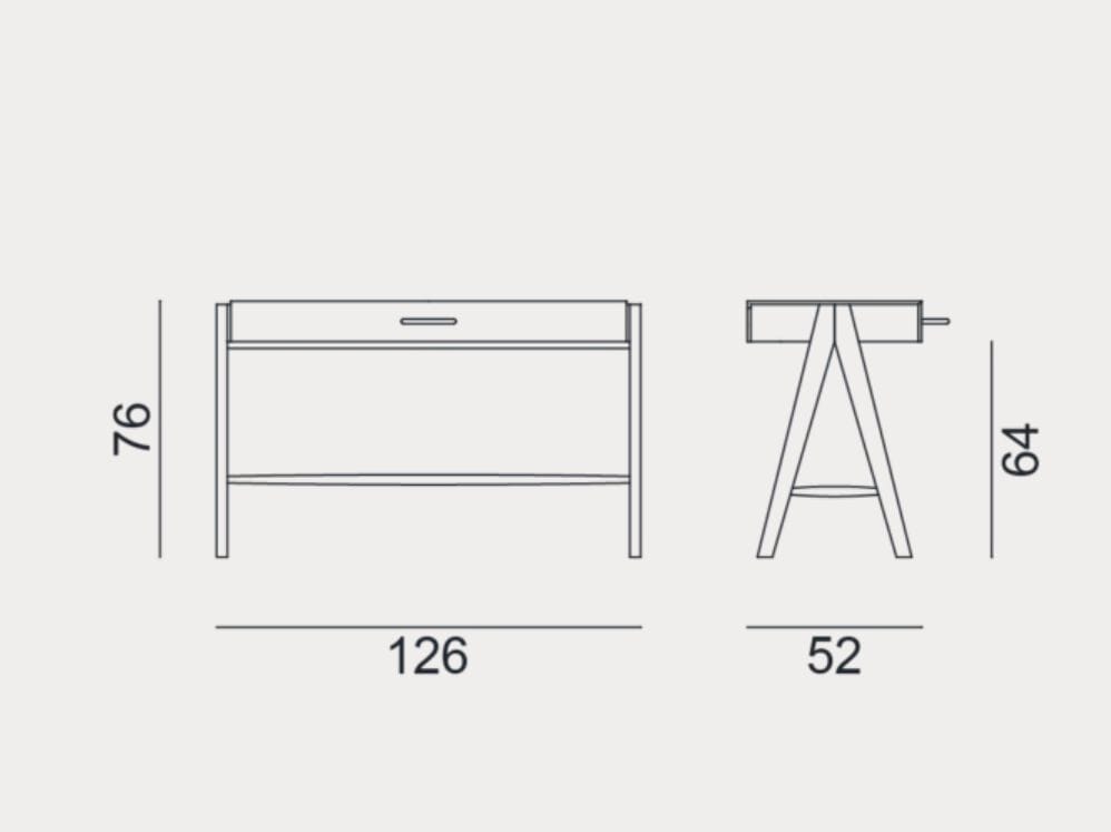 Деревянный письменный стол с ящиками Gervasoni Pier ARCH-00091906 - Вид №3