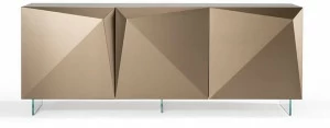 Reflex Комод из дерева и стекла с распашными дверцами Origami