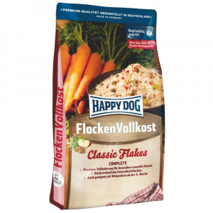 ПР0036360 Корм для собак Flocken Vollkost Премиум хлопья кукуруза,пшеница,овес,просо,рис,овощи,мясные гранулы сух.3кг HAPPY DOG