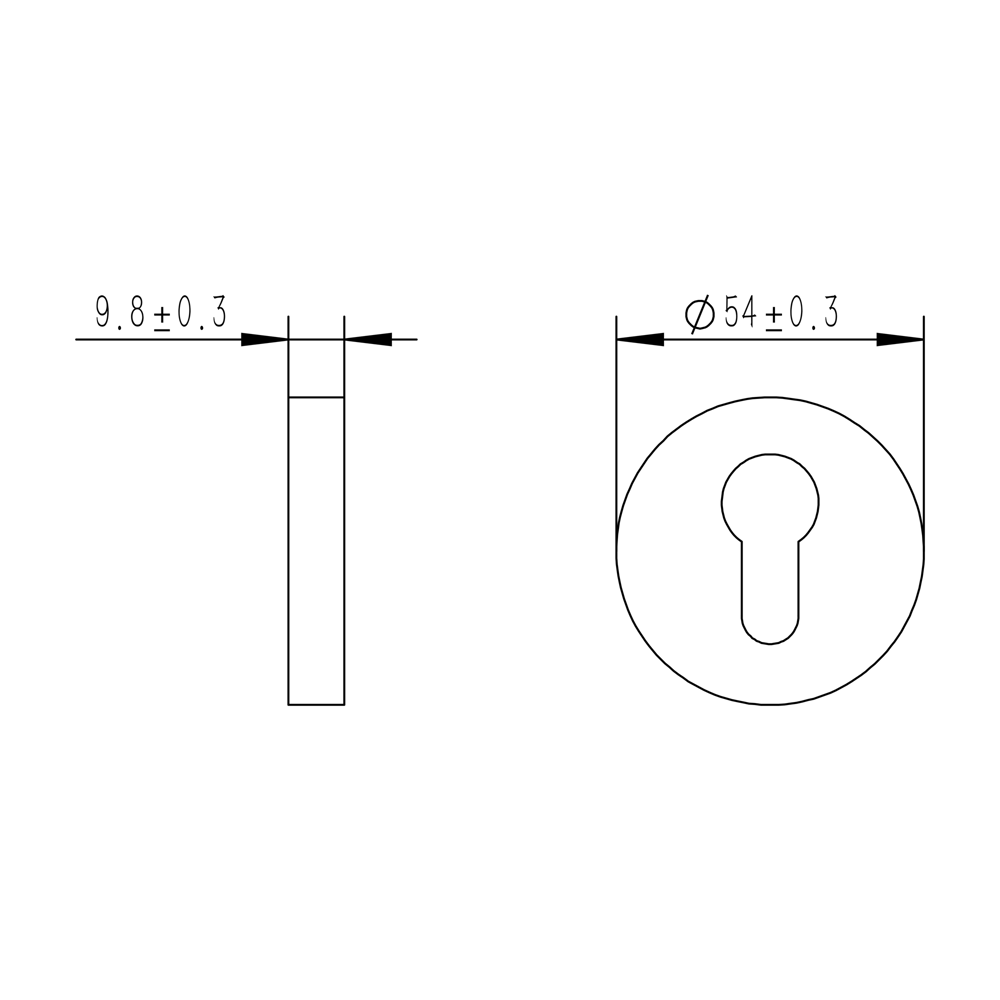 Накладка на замочную скважину Edson EDS-SC-R0 54 мм цвет белый STLM-2041715 - Вид №4