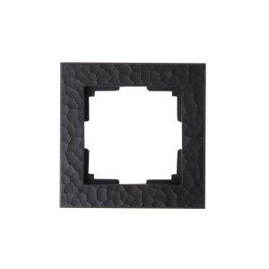 84684353 Рамка для розеток и выключателей Hammer W0012408 1 пост цвет черный STLM-0053659 WERKEL