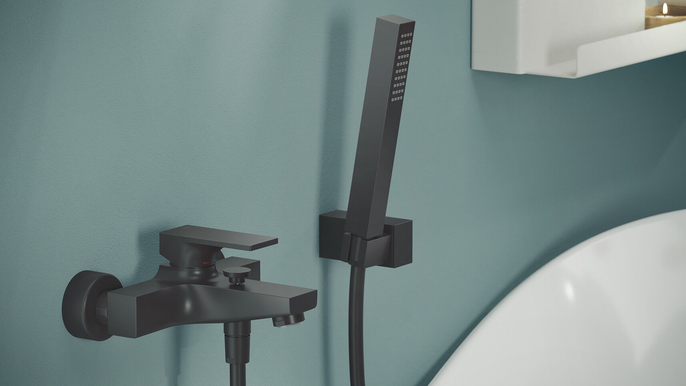 Настенный смеситель для ванны с ручным душем Nobili Seven ARCH-00093470 - Вид №1