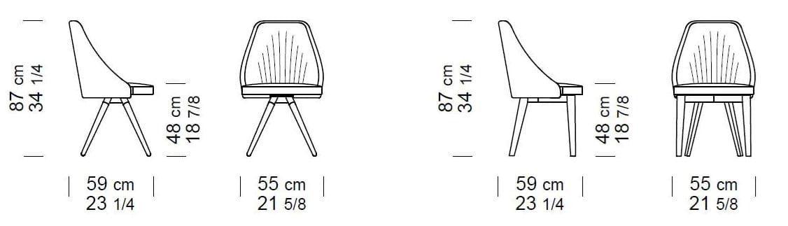Мягкий стул из ткани Borzalino Neil ARCH-00035608 - Вид №17