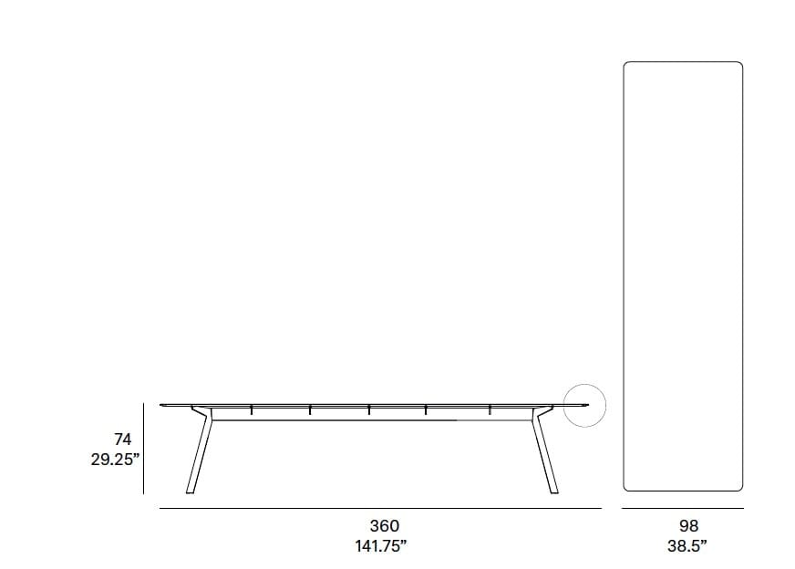 Прямоугольный садовый стол EXPORMIM ATRIVM ARCH-00102946 - Вид №9