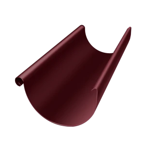 Желоб водосточный полукруглый РЕ 125 мм 2 м цвет красный