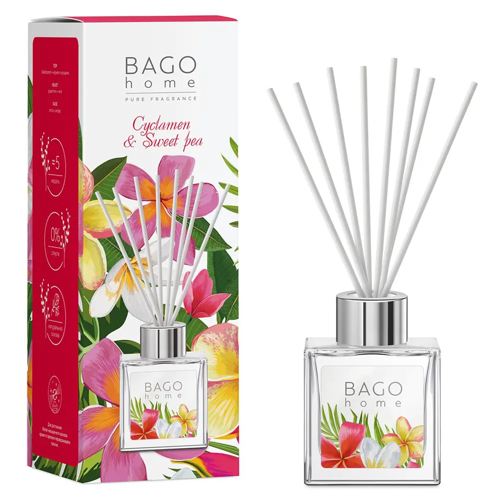 Ароматический диффузор Цикламен цветной горошек 45 мл Bago home STLM-2181144