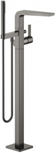 25863705-99 Смеситель для ванны однорычажный с вертикальной трубой для свободностоящего монтажа с комплектом с душевым шлангом - dark platinum matt Dornbracht CL.1
