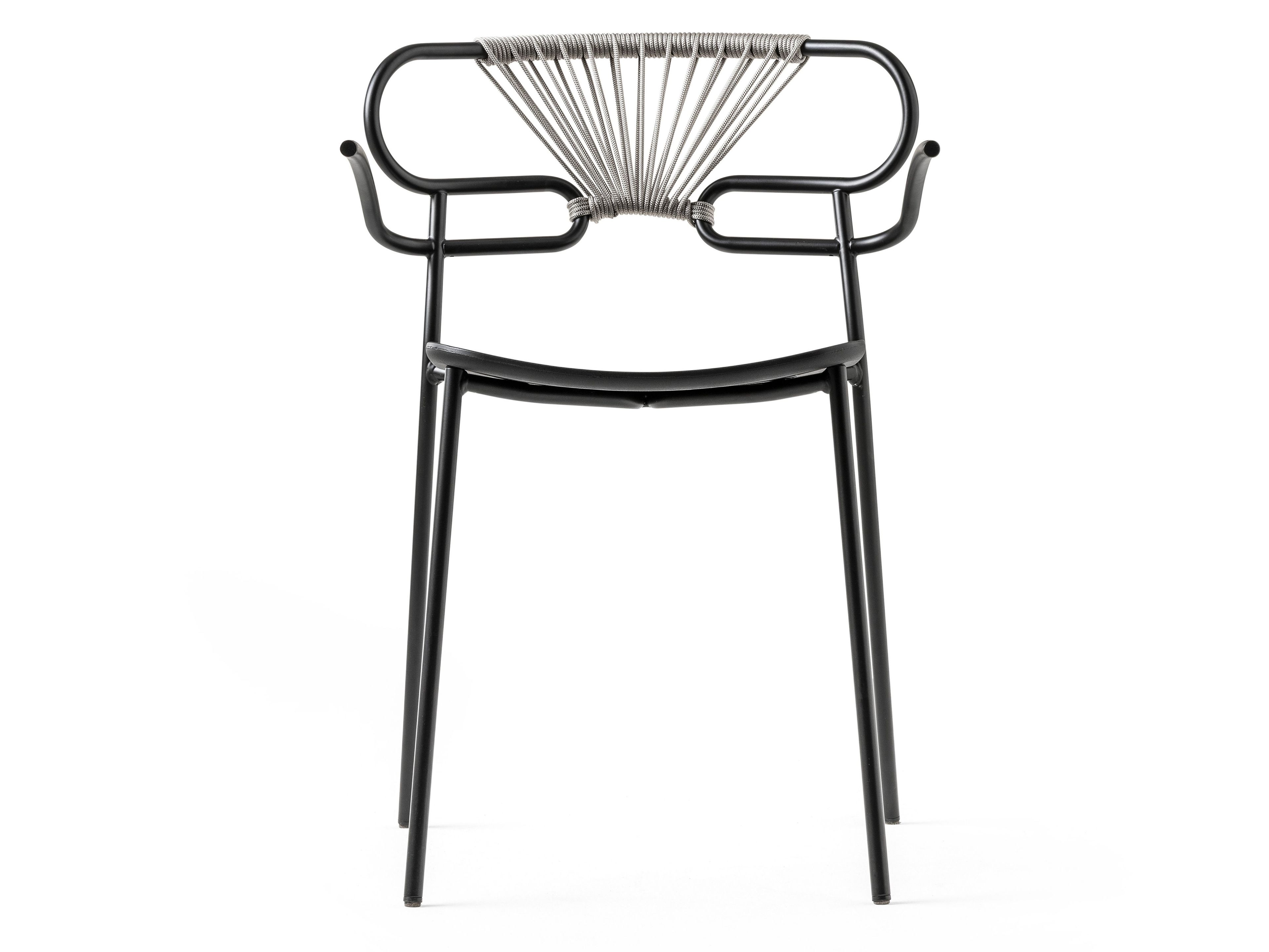 Металлический стул с подлокотниками с открытой спинкой TrabA' Генуя ARCH-00054627