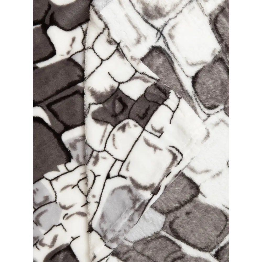 Плед Камешки 150x200 см фланель цвет серый TEXREPUBLIC Печатный STLM-2174523