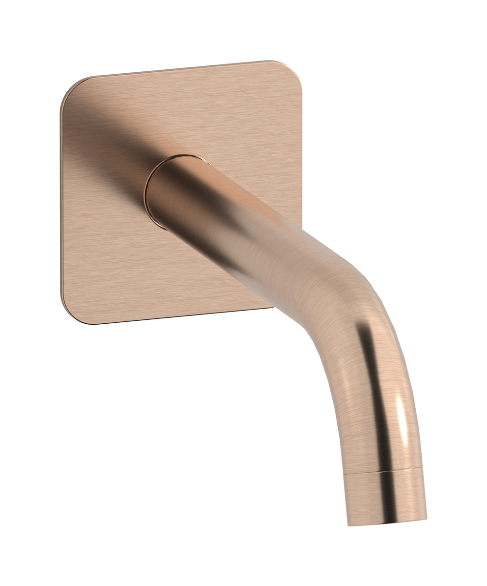 Длинный настенный излив для ванны WE ARE IB id328sr_22 Brushed Rose Gold Industria