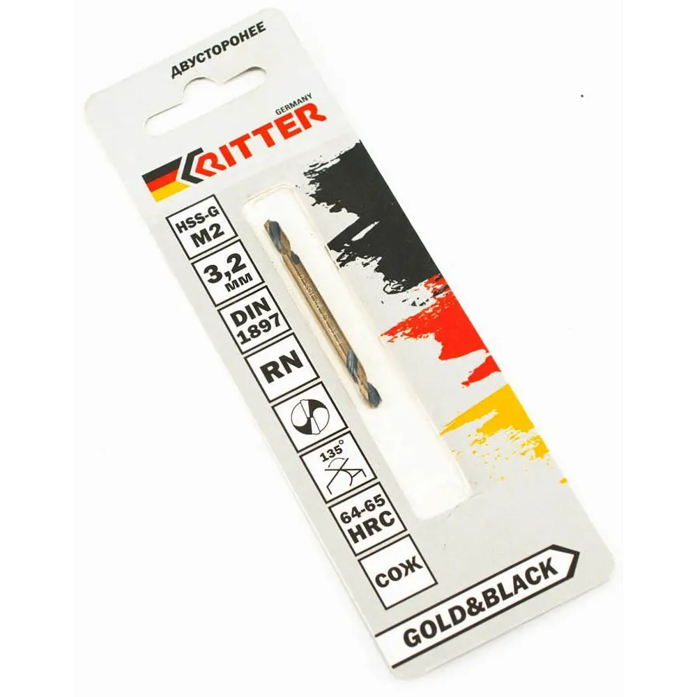 Сверло спиральное по металлу HSS-G Ritter EC 3.2x49 мм STLM-2181875