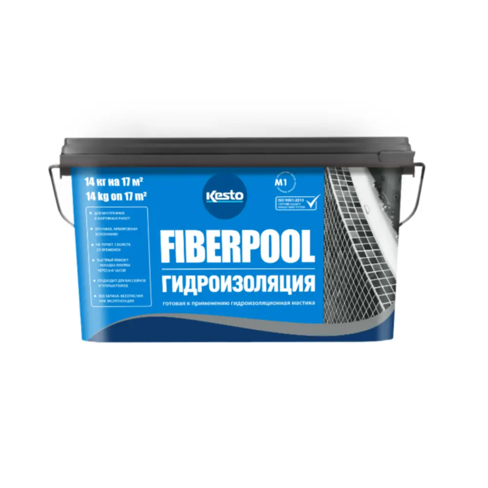 91354878 Гидроизоляционная мастика Kesto Fiberpool 14 кг STLM-0947696